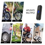 Mini Compresor Auto cu Acumulator, Digital, Portabil, USB si microUSB, Negru fotografia produsului View 7 S