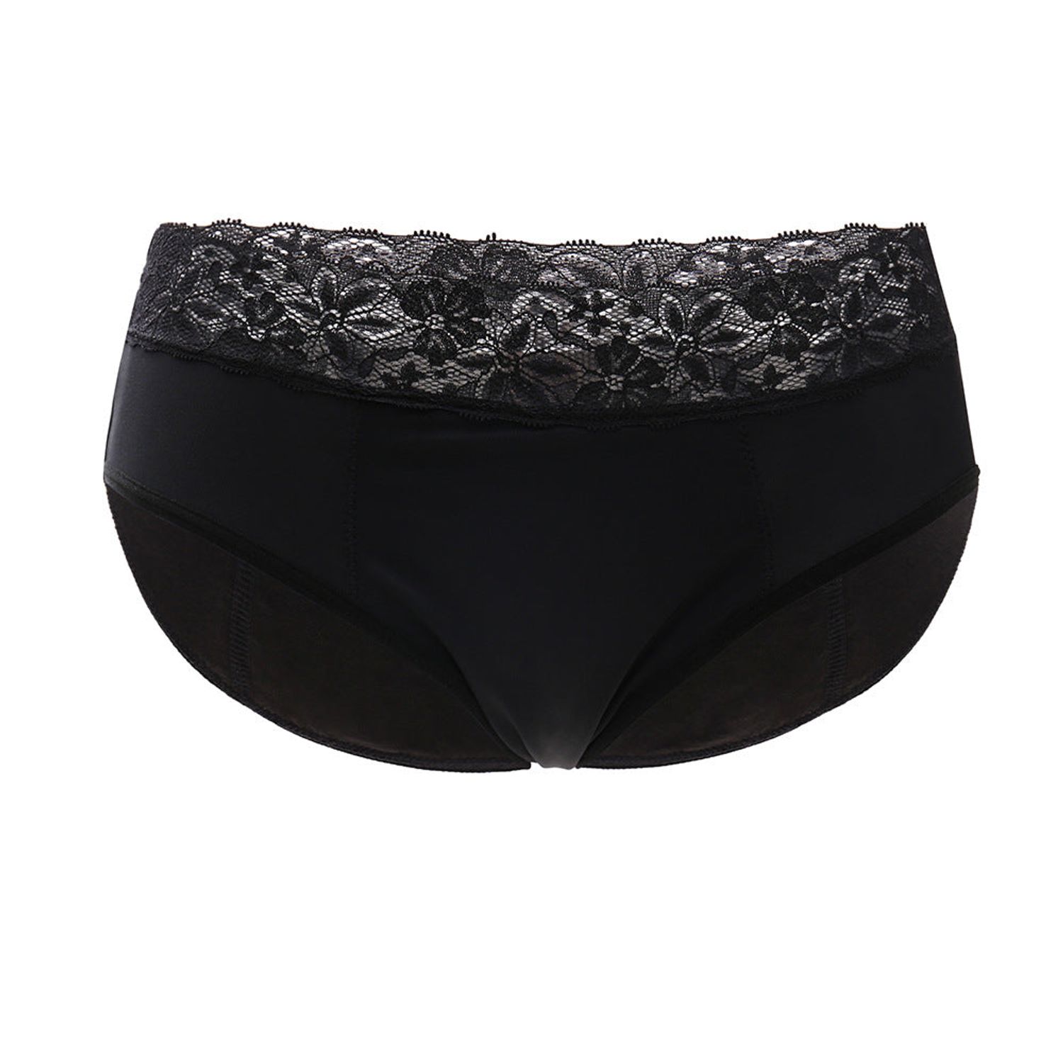 Chiloți Menstruali cu Dantelă Florală - XS, Negru fotografia produsului View 5 L