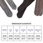 Dres fals-translucid pentru iarnă cu căptuseală pufoasă - Negru, L-XL (320g) fotografia produsului View 15 S