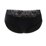 Chiloți Menstruali cu Dantelă Florală - S, Negru fotografia produsului View 5 S