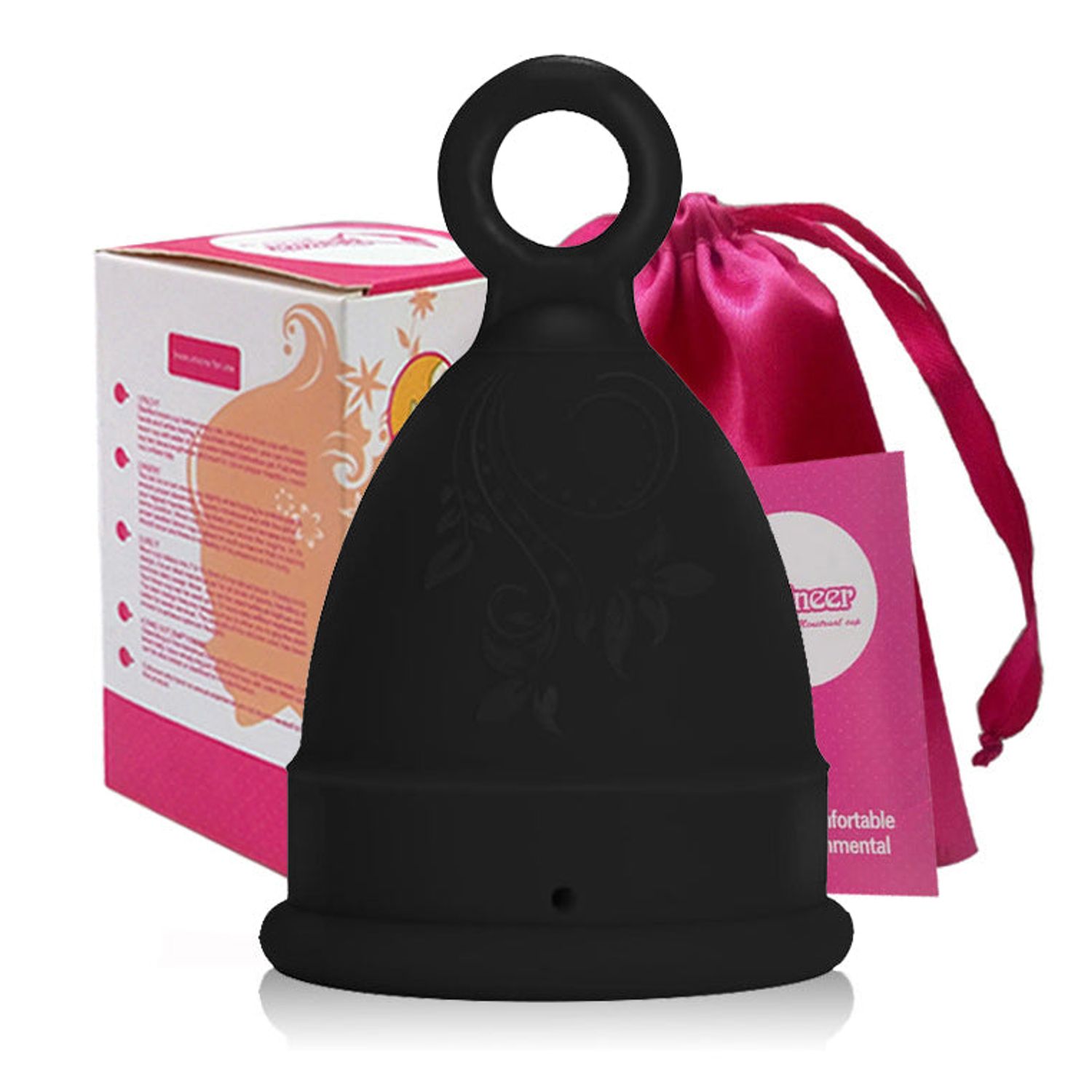 Cupă Menstruală Ring, Negru, mărimea L fotografia produsului View 2 L