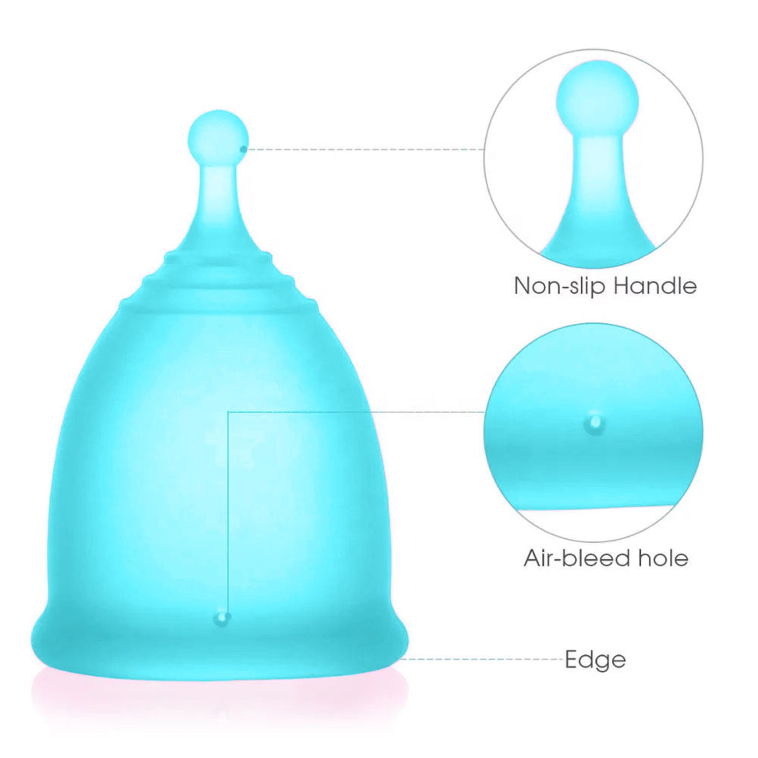Cupă Menstruală Ball, Albastru deschis, mărimea L fotografia produsului View 5 L