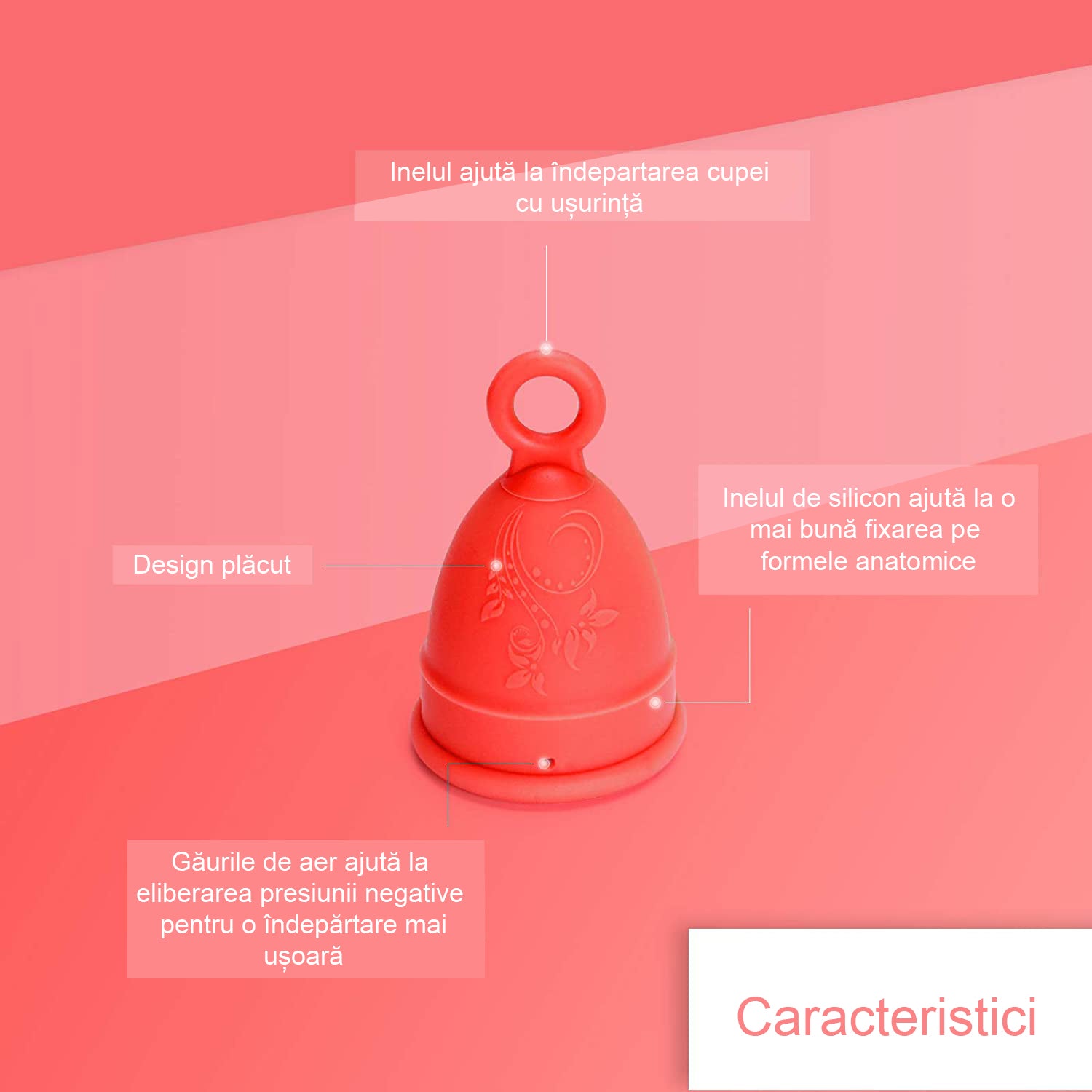 Cupă Menstruală Ring, Portocaliu, mărimea S fotografia produsului View 5 L
