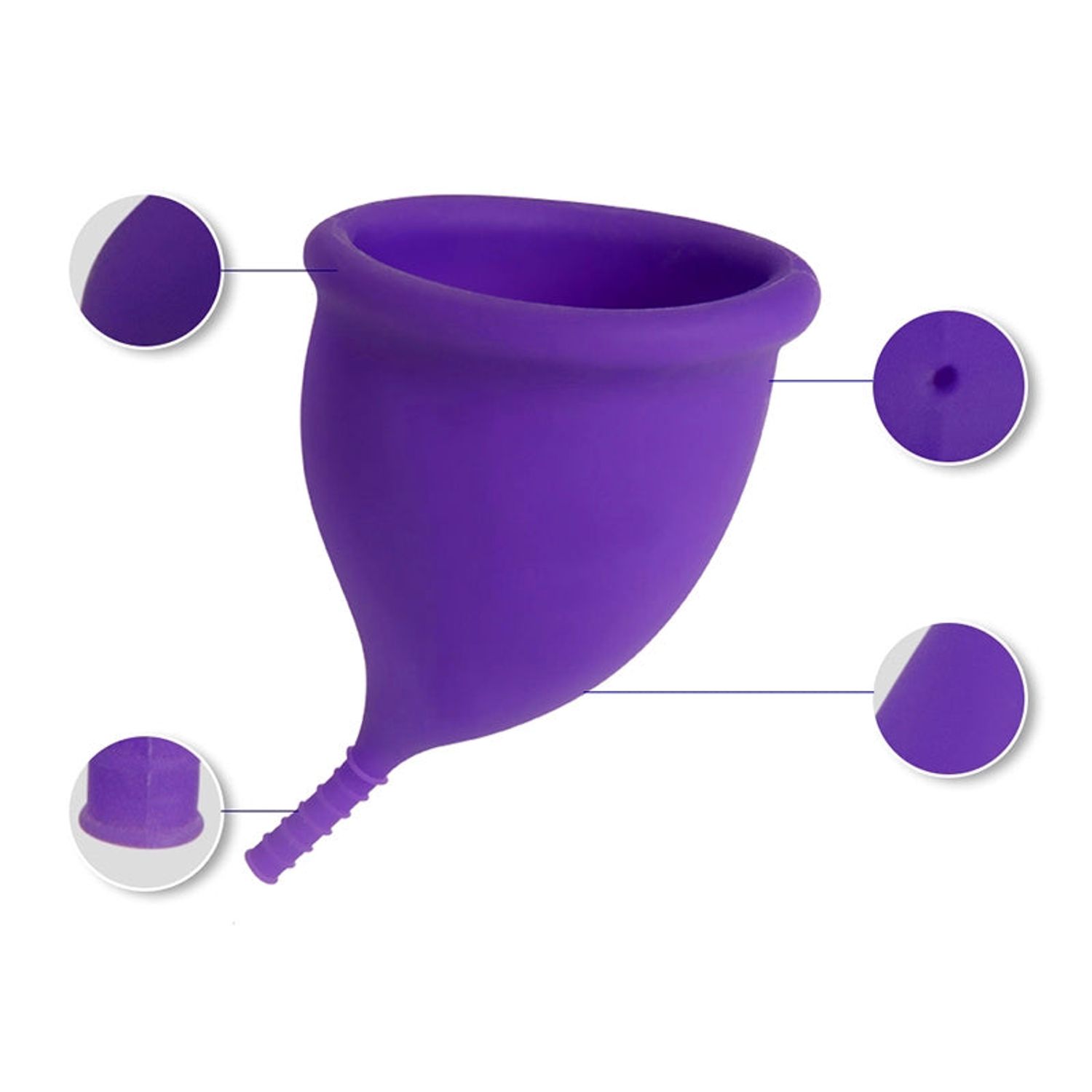 Cupă Menstruală Drop, Mov, mărimi S, L fotografia produsului View 4 L
