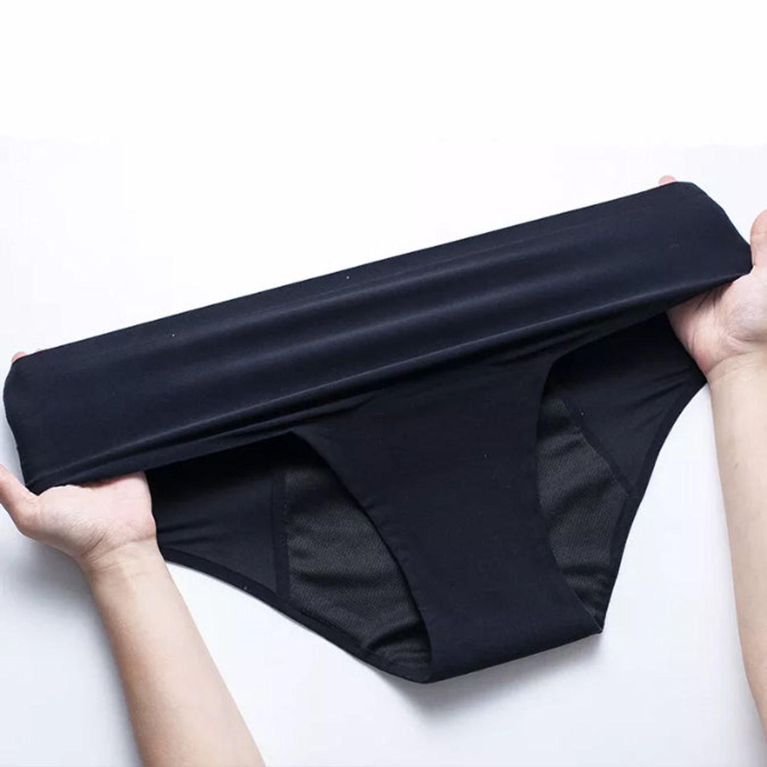 Chiloți Menstruali cu Cusături Lipite - Negru - L, Negru fotografia produsului View 4 L