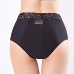 Chiloți Menstruali cu Dantelă Florală - L, Negru fotografia produsului View 3 S