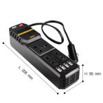 Invertor de Tensiune Auto, Dc/Ac 12v/220v, Negru fotografia produsului View 4 S