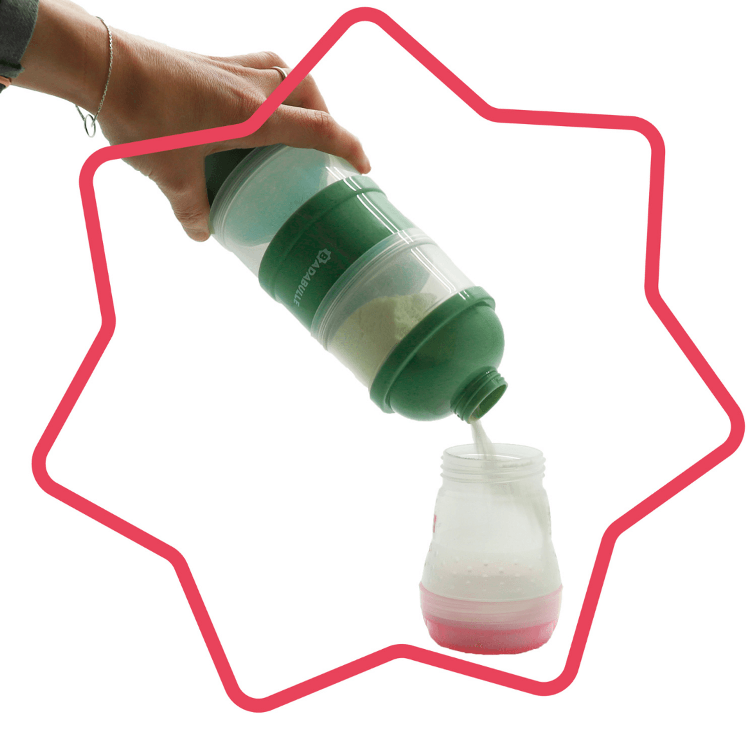 Dozator lapte praf Verde, Badabulle fotografia produsului View 3 L