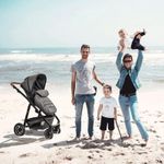 Carucior 3 in 1, Simplex, Grey Melange, BabyGo fotografia produsului View 3 S