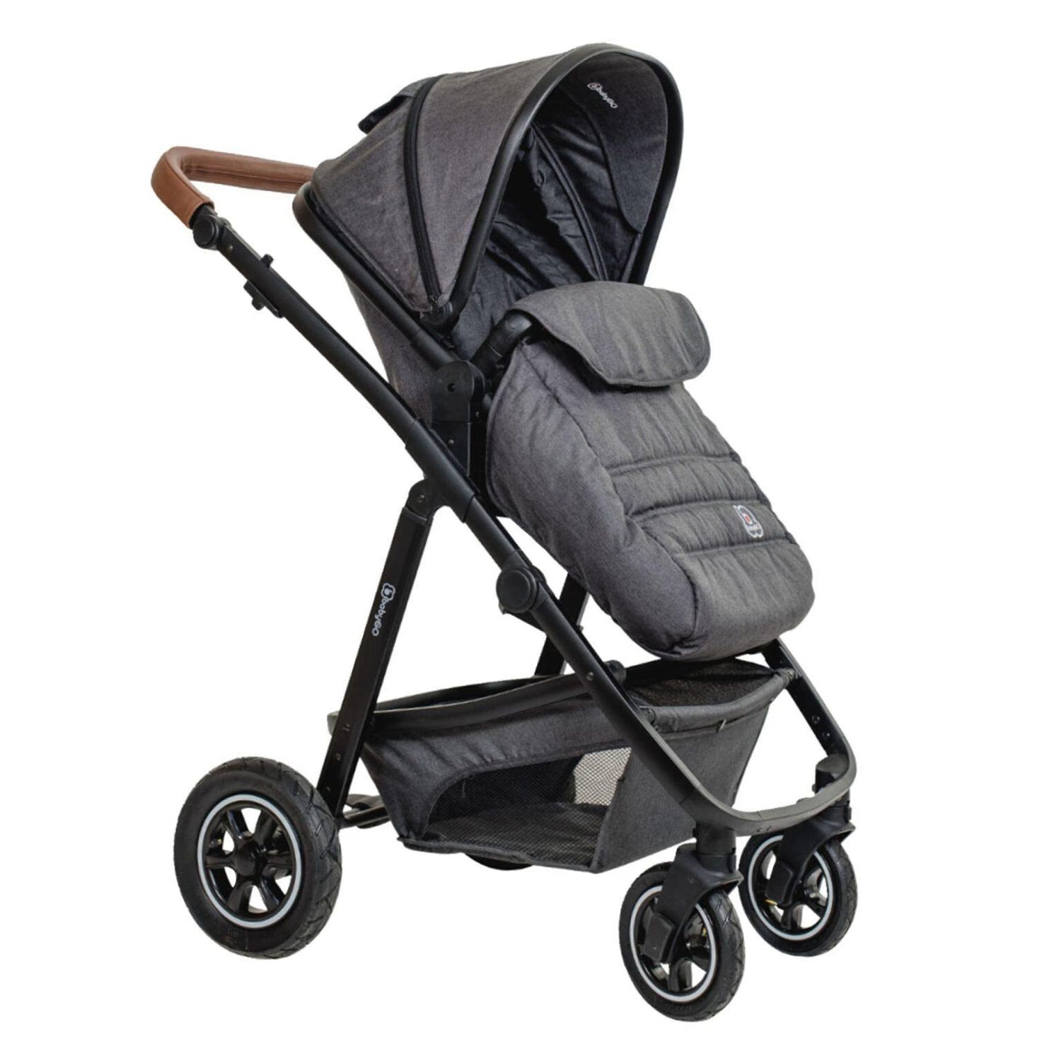 Carucior 3 in 1, Simplex, Grey Melange, BabyGo fotografia produsului View 4 L