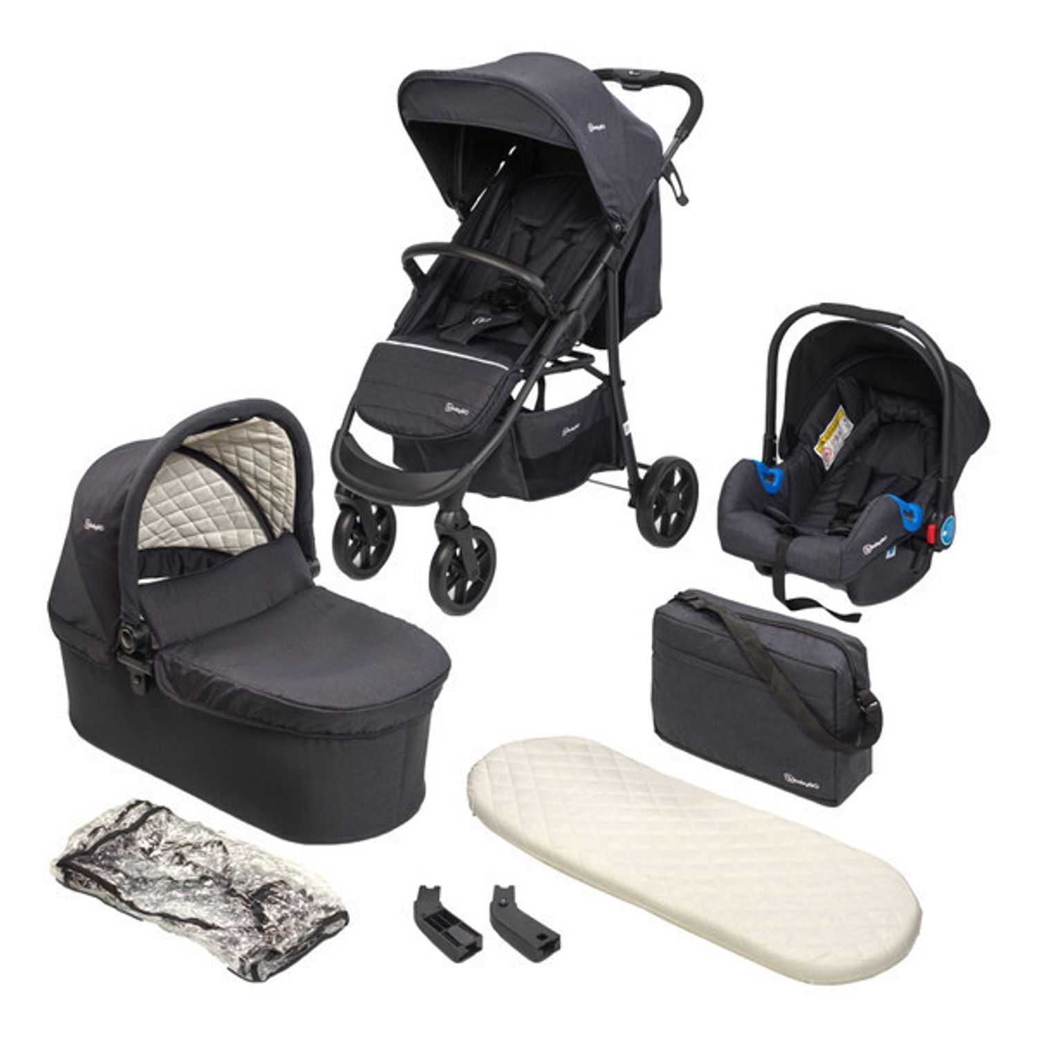Carucior Style 3 in 1 Black, BabyGo fotografia produsului