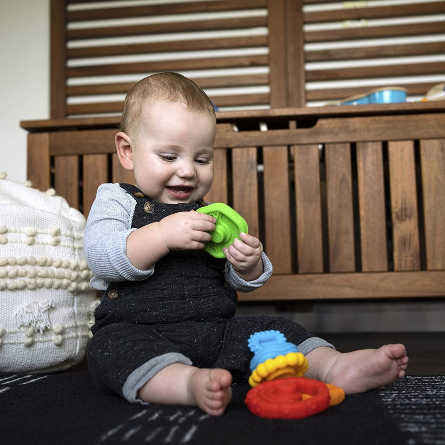 Jucarie multisenzoriala si de dentitie Stacking Teether, Baby Einstein fotografia produsului View 4 L