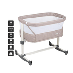 Patut co-sleeper Vivaldi Beige, BabyGo fotografia produsului View 4 S