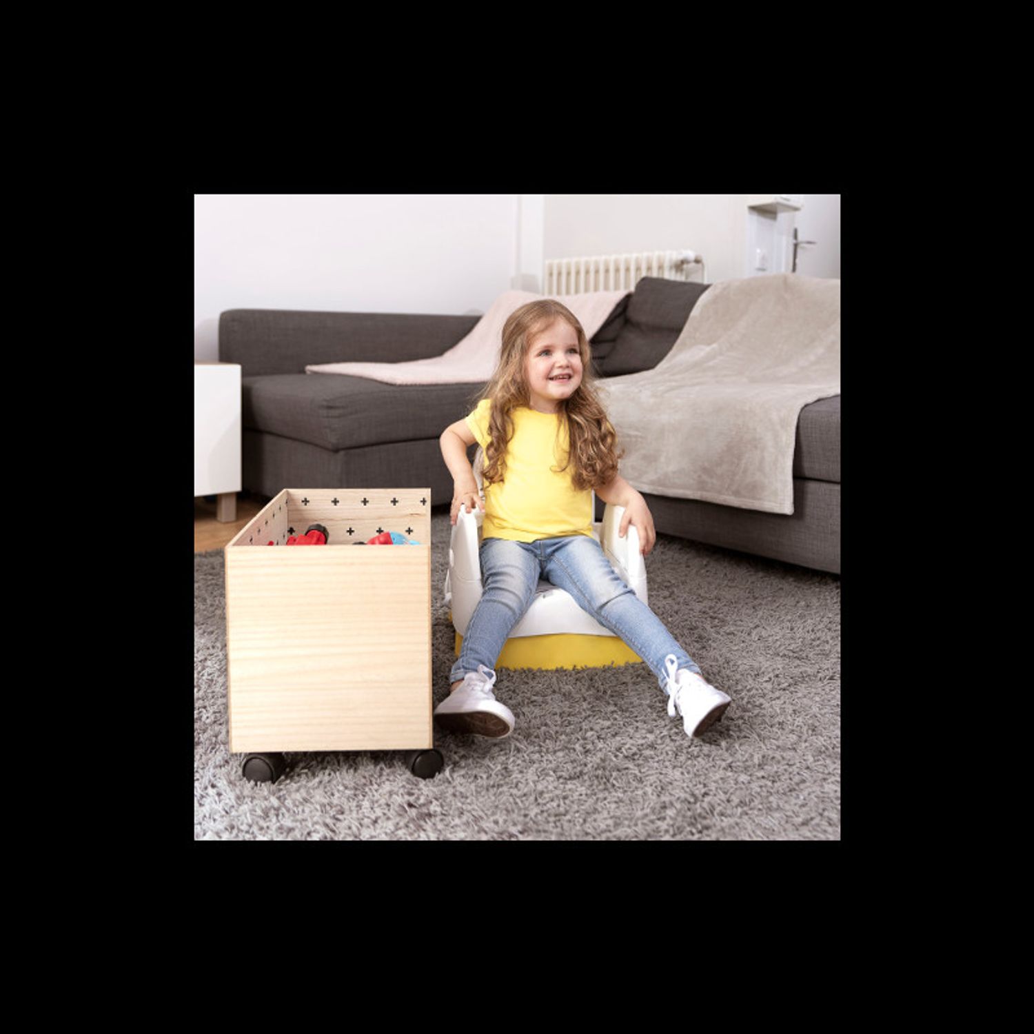 Booster pliabil Badabulle Fold & Go Galben cu Alb fotografia produsului View 6 L