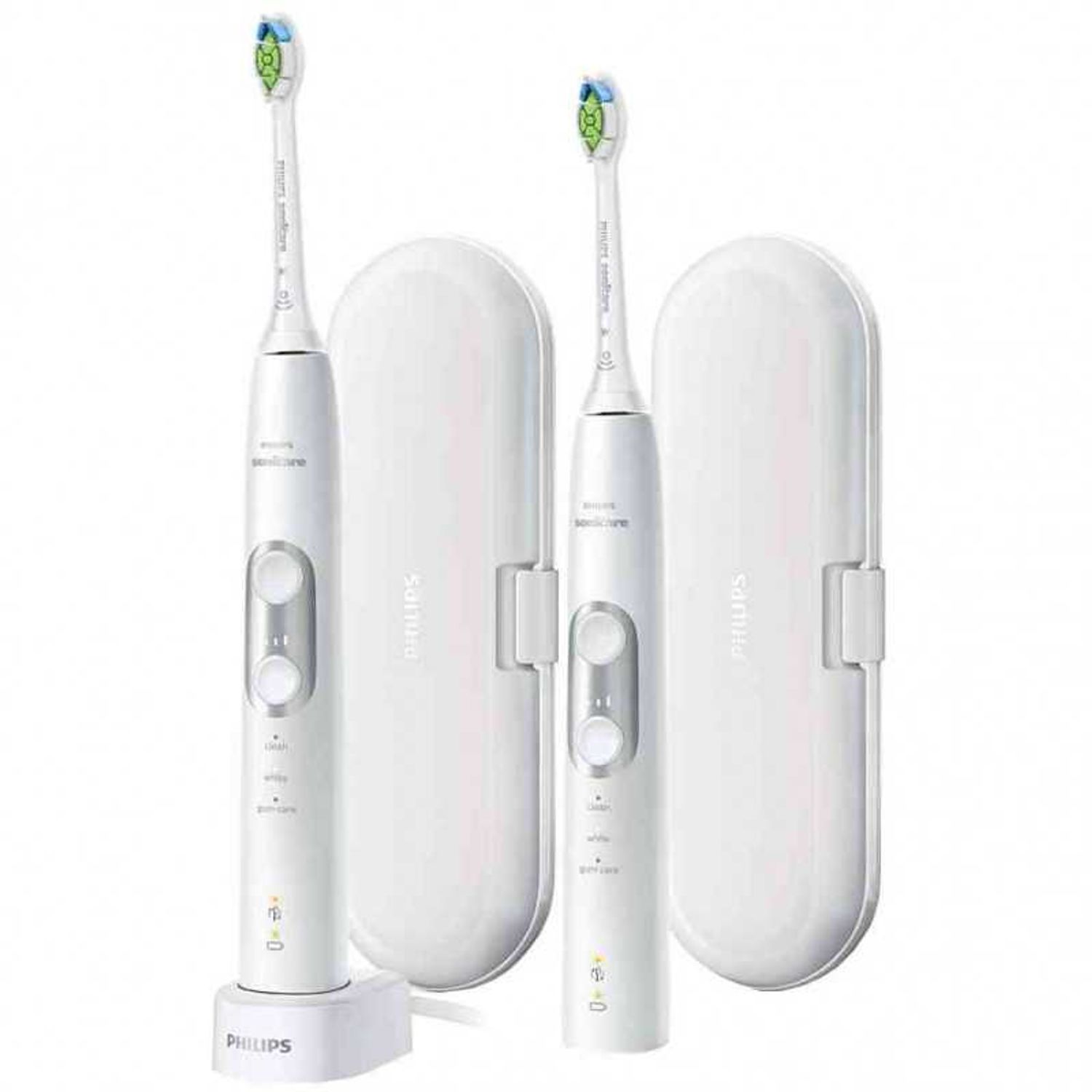 Set 2 Periute de dinti electrice Philips Sonicare ProtectiveClean HX6877-34 Alb-Argintiu fotografia produsului