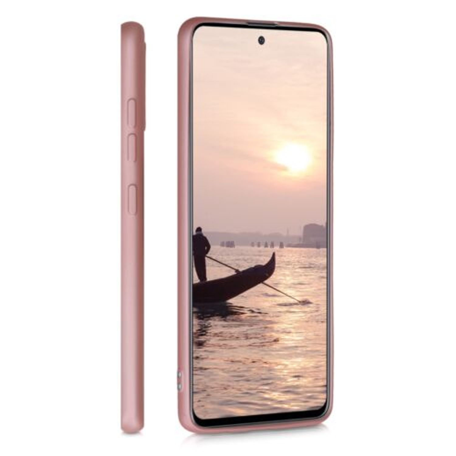 Husa pentru Samsung Galaxy A51, Silicon, Rose Gold, 51201.31 fotografia produsului View 3 L