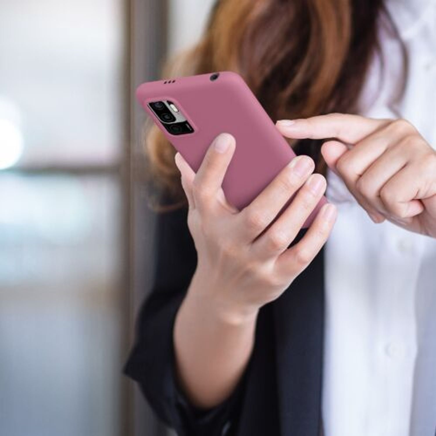 Husa Kwmobile pentru Xiaomi Redmi Note 10 5G, Silicon, Violet, 54947.167 fotografia produsului View 3 L