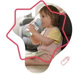 Sticla cu pai cu pisici, 350ml, Badabulle fotografia produsului View 5 S