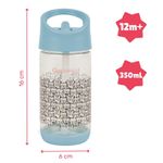 Sticla cu pai cu pisici, 350ml, Badabulle fotografia produsului View 6 S