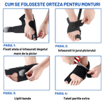 Set 2 bucati orteze pentru corectarea monturilor, Gadgetry, negru fotografia produsului View 5 S