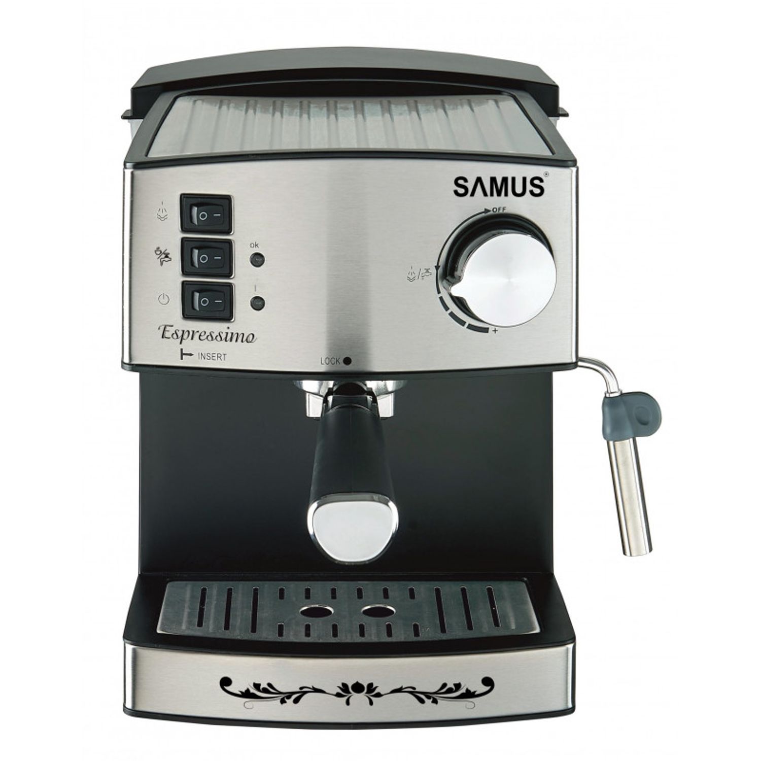 Espressor Samus Espressimo 850W 15 bari 1.6l Silver fotografia produsului