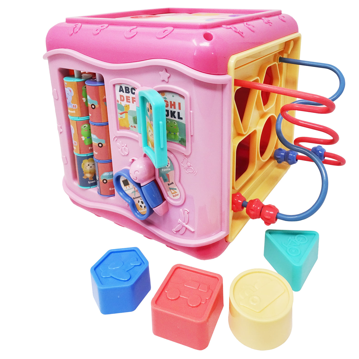 Cub Plastic Educativ si Interactiv, 6in1, Roz, Salamandra Kids fotografia produsului