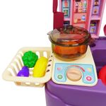 Bucatarie Mov, cu Robinet functional, 17 accesorii incluse, Salamandra Kids fotografia produsului View 4 S