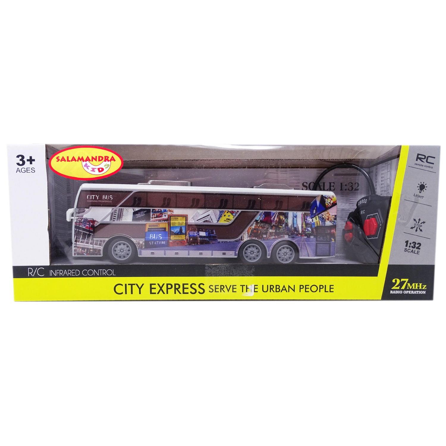 Autocar City Bus, din Plastic, cu Telecomanda, SALAMANDRA KIDS&reg; fotografia produsului View 4 L