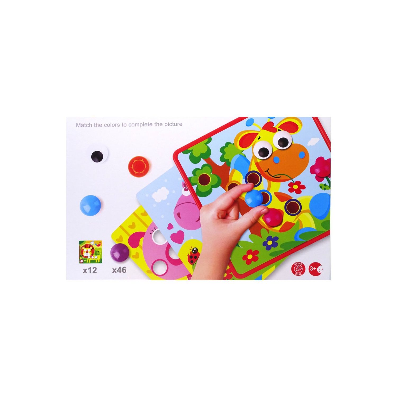 Jucarie Interactiva Button Idea, 12 imagini, 46 de piese, multicolor fotografia produsului View 2 L