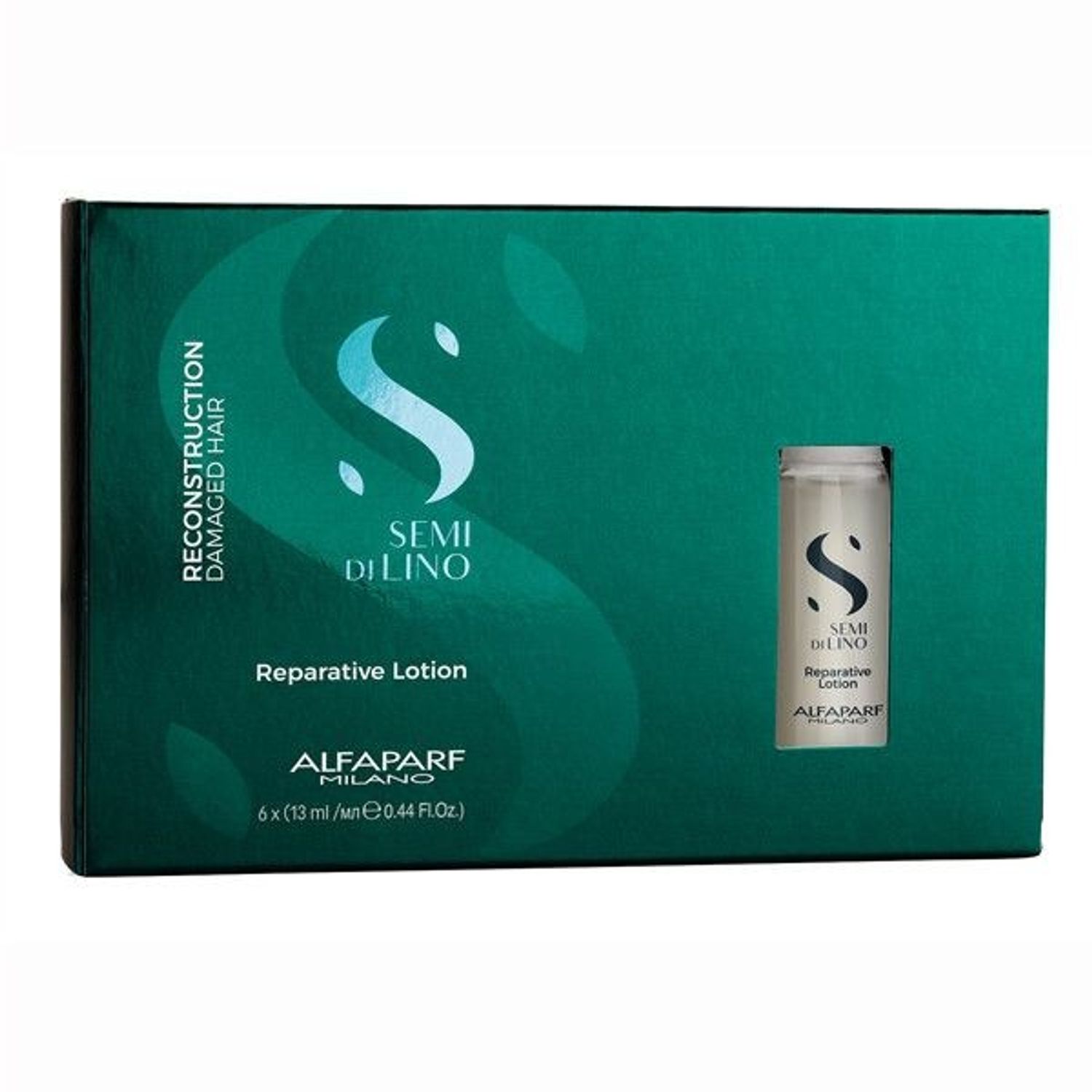 Lotiune tratament de reconstructie Alfaparf Semi di Lino Reconstruction, 6x13 ml fotografia produsului
