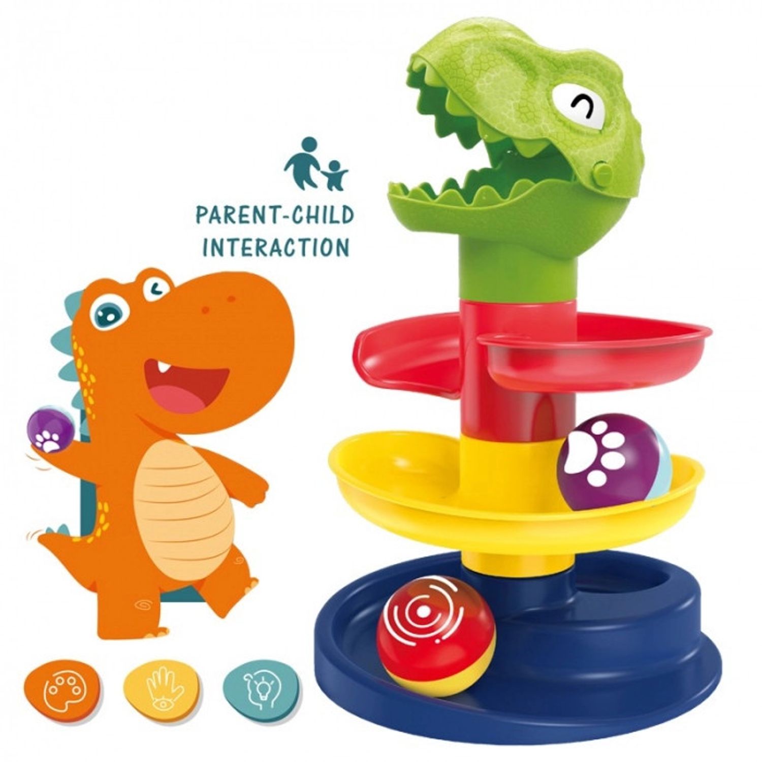 Joc interactiva mini Dino, circuit pentru bebelusi fotografia produsului View 3 L