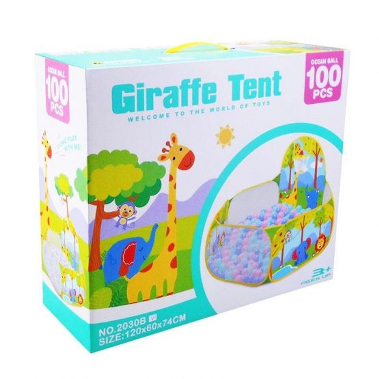 Tarc de joaca pliabil cu 100 de bile multicolore incluse fotografia produsului View 2 L