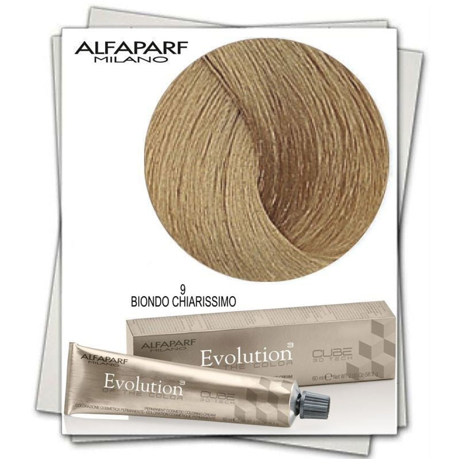 Alfaparf Milano Evolution of the Color Vopsea Permanenta 60 ml, Culoare 9 Biondo Chiarissimo fotografia produsului