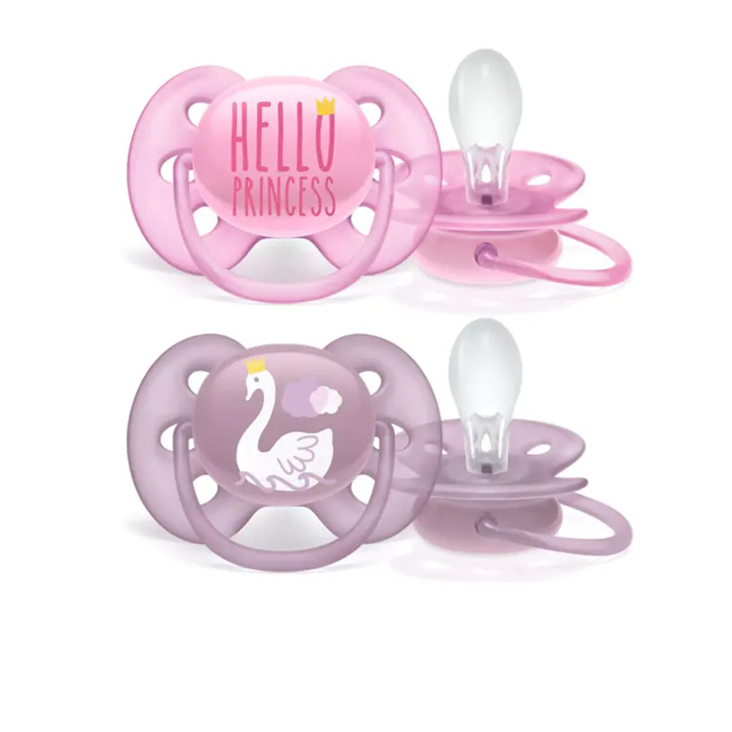 Set 2 suzete ortodontice din silicon Philips Avent Ultra Soft SCF223/02, Mov fotografia produsului