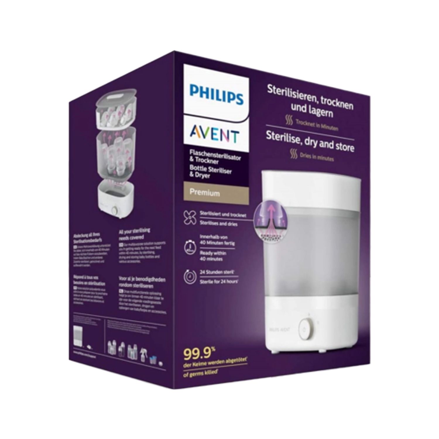Sterilizator electric cu abur 3 in 1 Philips AVENT SCF291/00, Alb fotografia produsului View 4 L