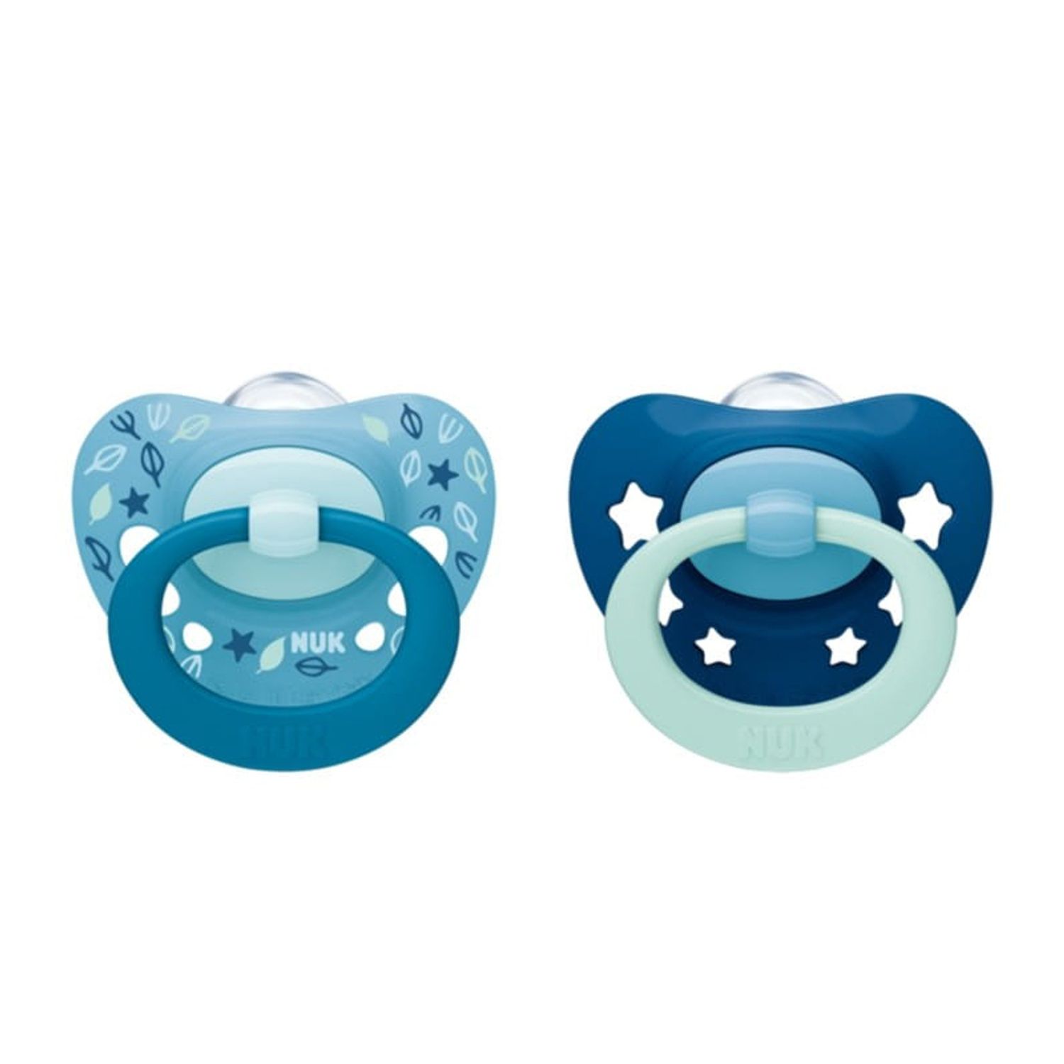 Set 2 suzete ortodontice din silicon Nuk 736680-6-18, Albastru fotografia produsului