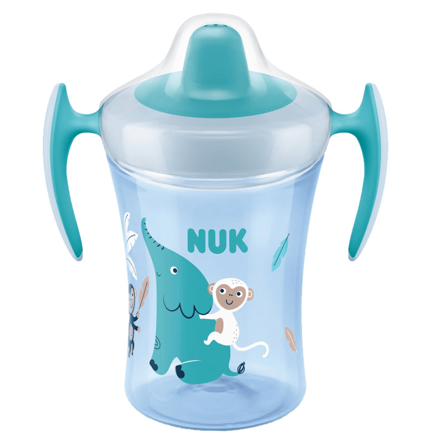 Biberon cu cioc si manere 230 ml Nuk Trainer Cup 751140, Albastru fotografia produsului