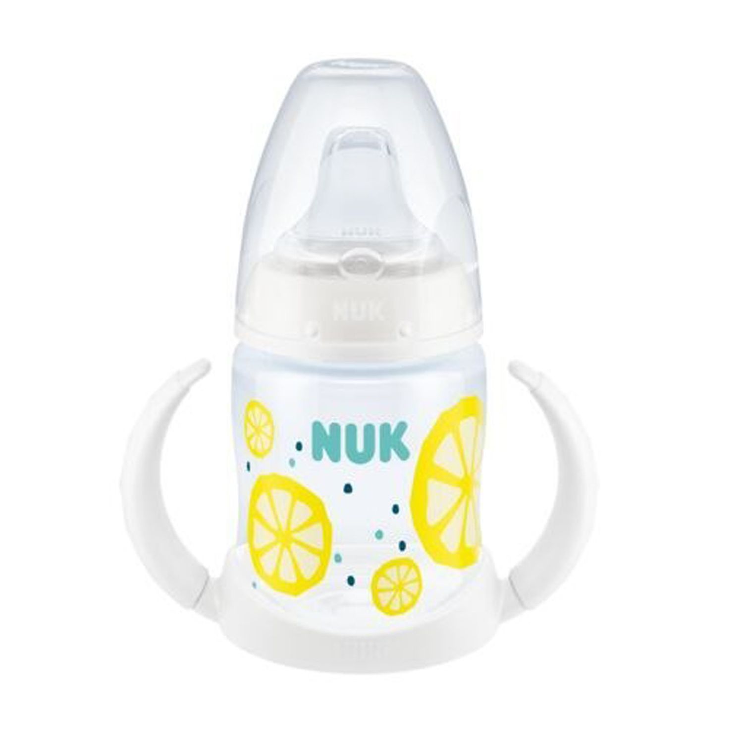 Biberon cu cioc si manere 150 ml Nuk First Choice Night 215354-1, Alb fotografia produsului