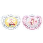 Set 2 suzete ortodontice din silicon Nuk Freestyle 739395-2, Roz fotografia produsului