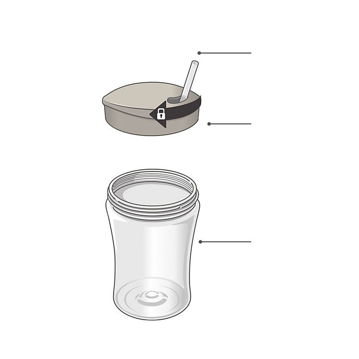 Biberon cu pai 230 ml Nuk Action Cup 751136V, Verde fotografia produsului View 2 L