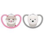 Set 2 suzete ortodontice din silicon Nuk Space 739501M, Multicolor fotografia produsului