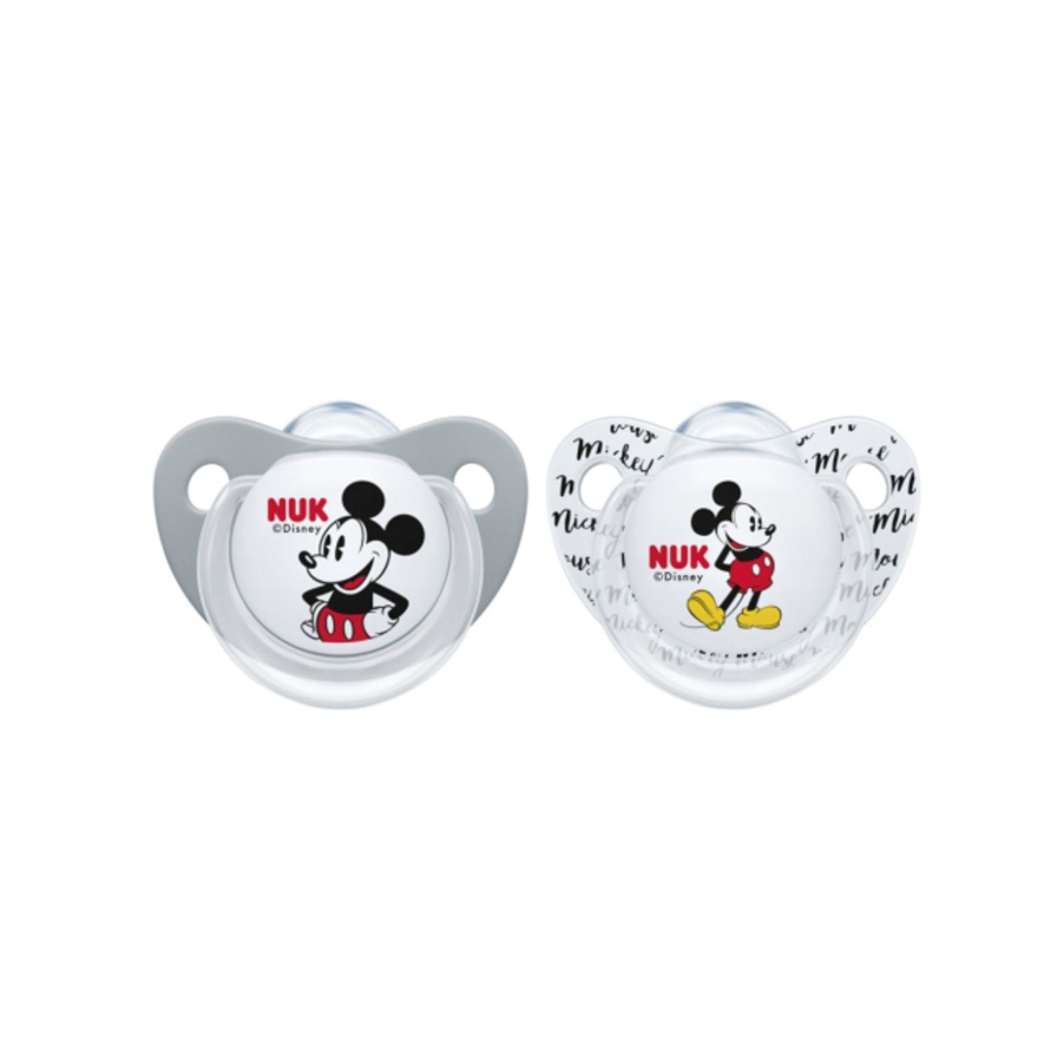 Set 2 suzete ortodontice din silicon Nuk Mickey Mouse 736205G, Multicolor fotografia produsului