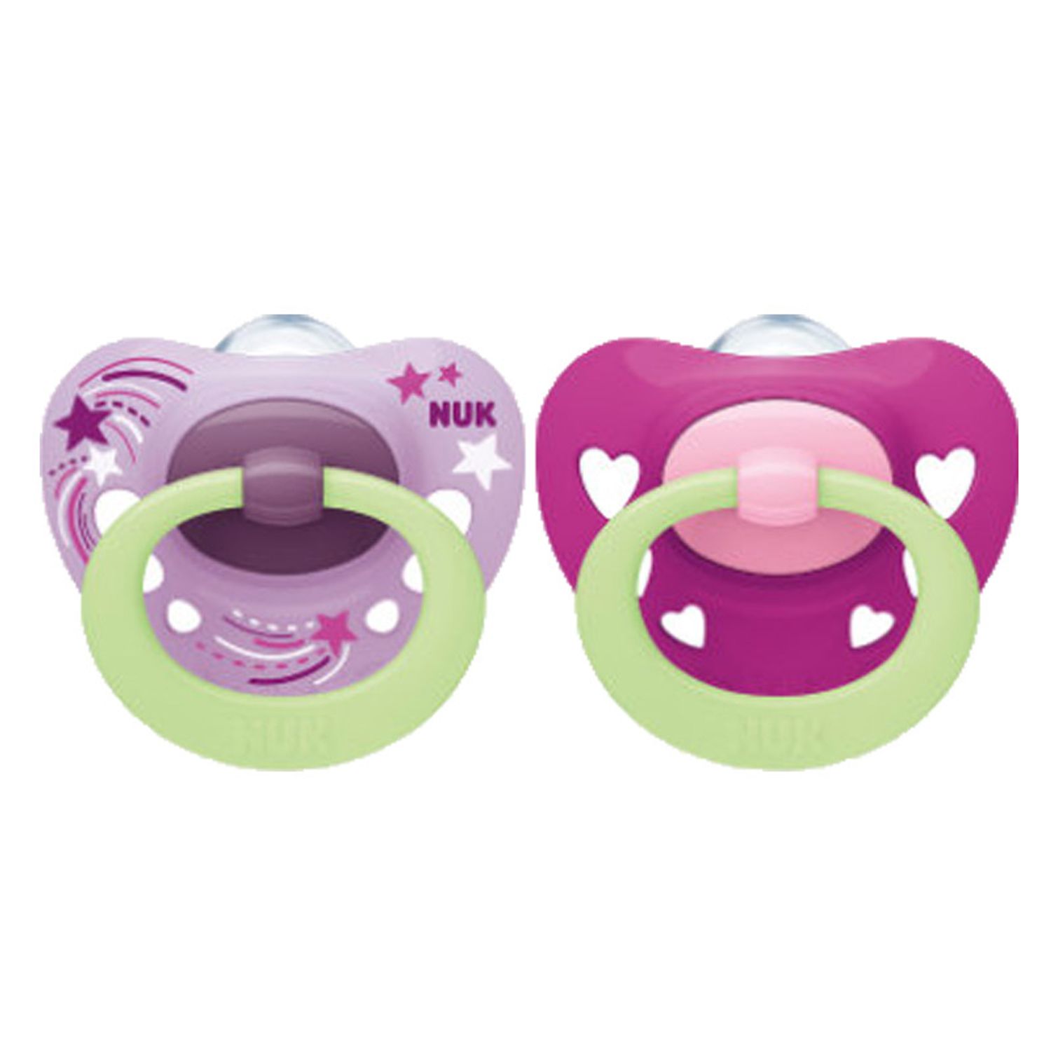 Set 2 suzete ortodontice din silicon Nuk Signature Night 736681-3-6, Mov fotografia produsului