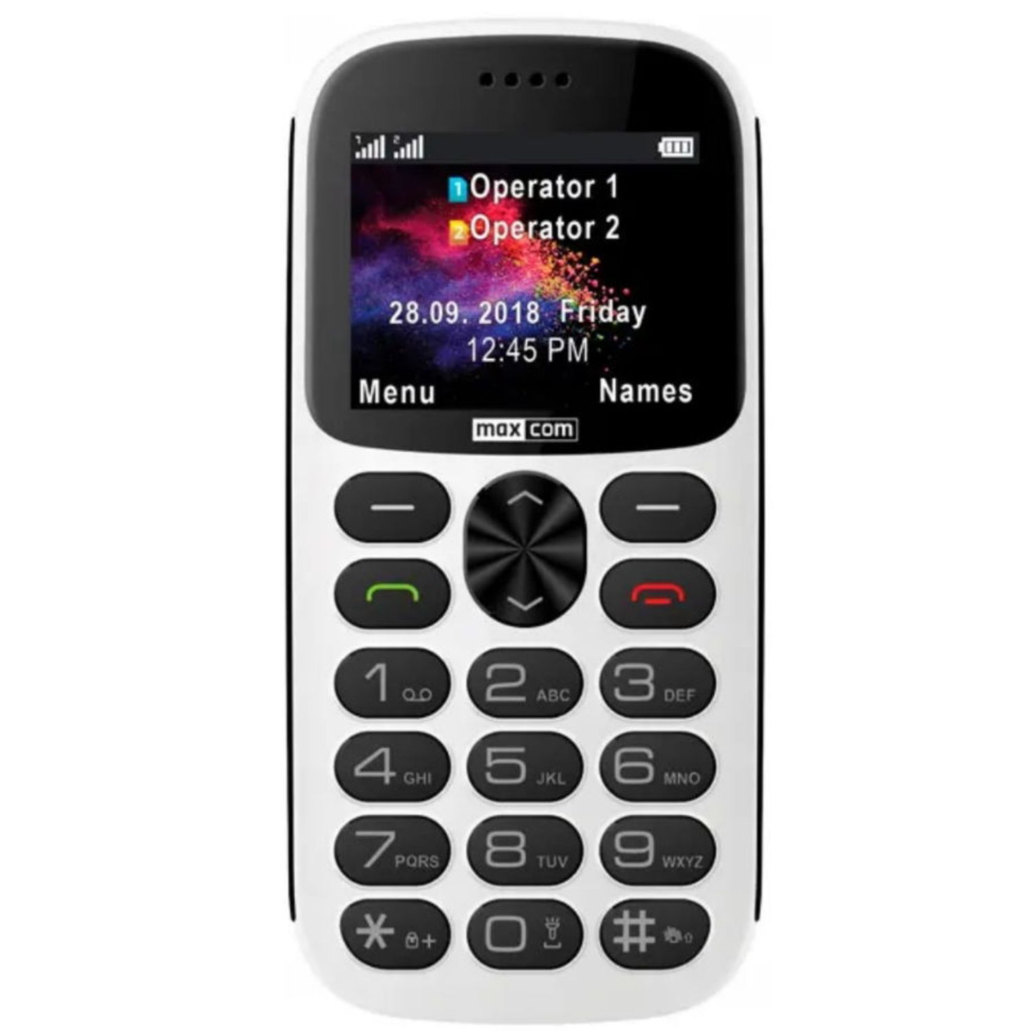 Telefon seniori MaxCom Comfort MM471, 2G, Dual SIM (Alb) fotografia produsului