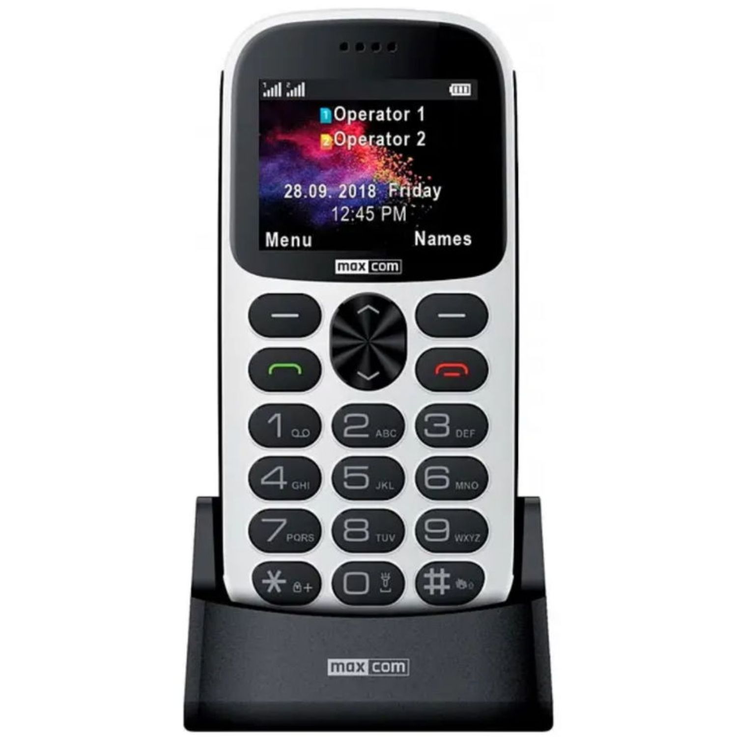 Telefon seniori MaxCom Comfort MM471, 2G, Dual SIM (Alb) fotografia produsului View 2 L