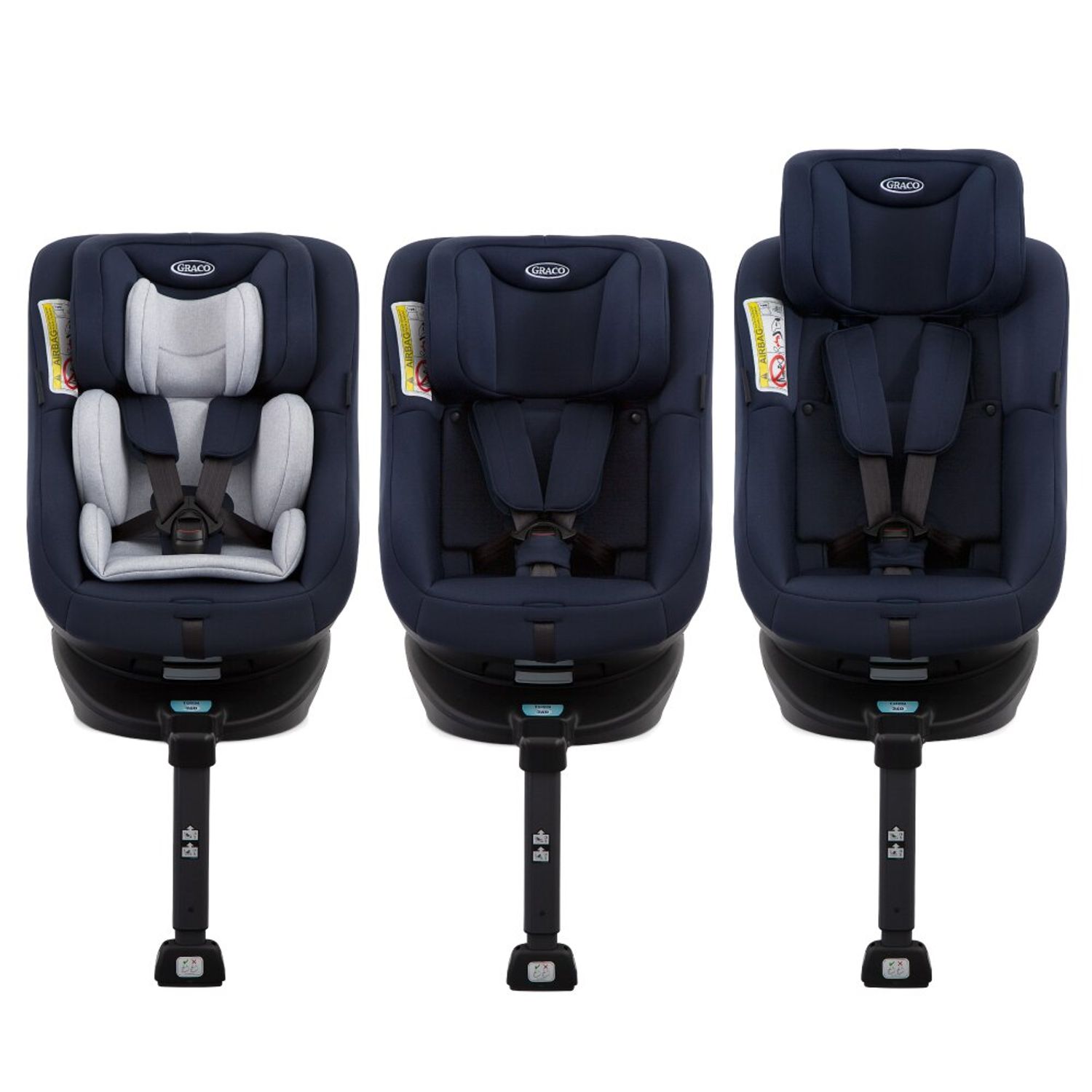 Scaun auto Rotativ 360 Graco Turn2Me Navy, 0-18 kg (Albastru) fotografia produsului View 10 L