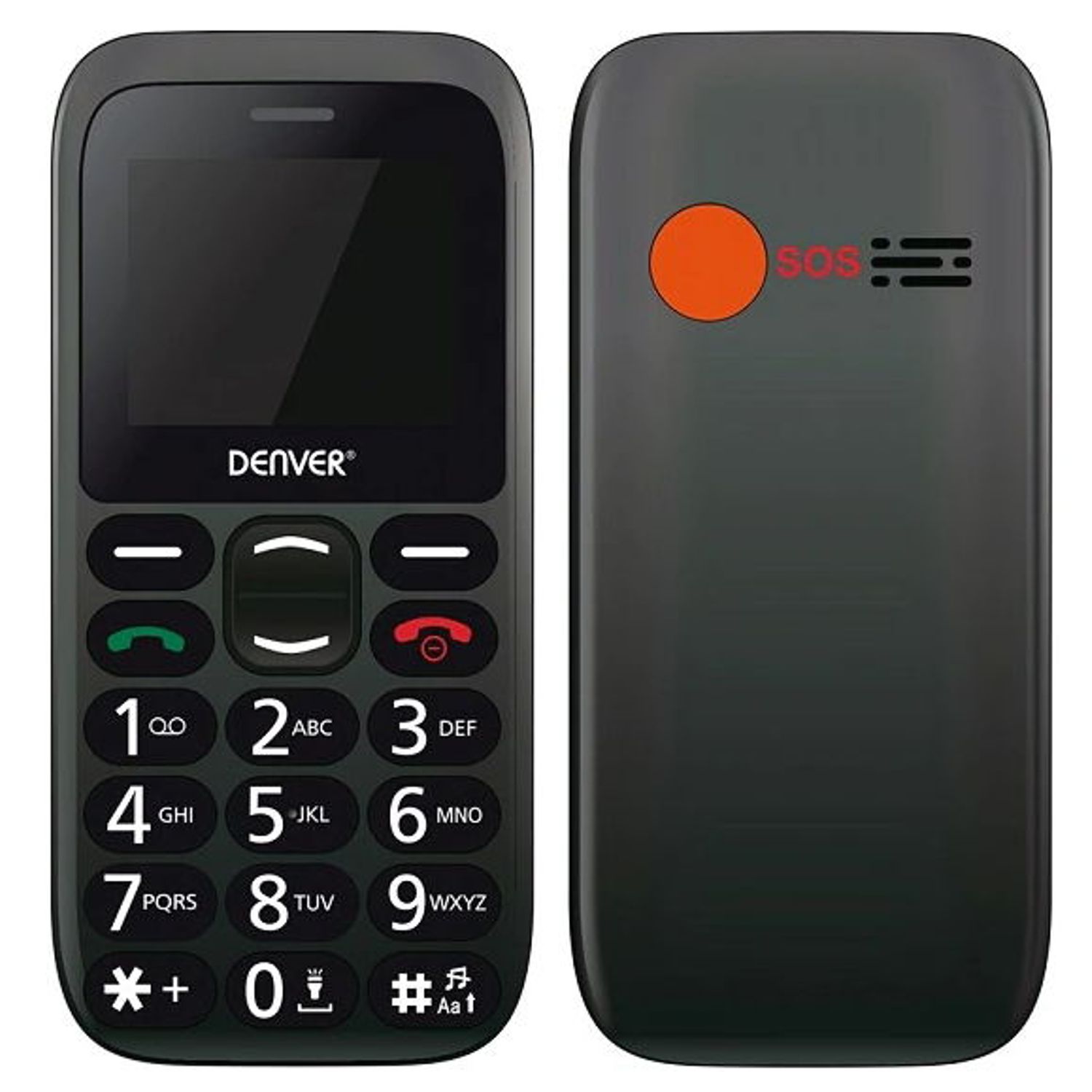 Telefon Mobil pentru Persoane Varstnice Denver BAS-18300M, 1.77", Bluetooth (Negru) fotografia produsului