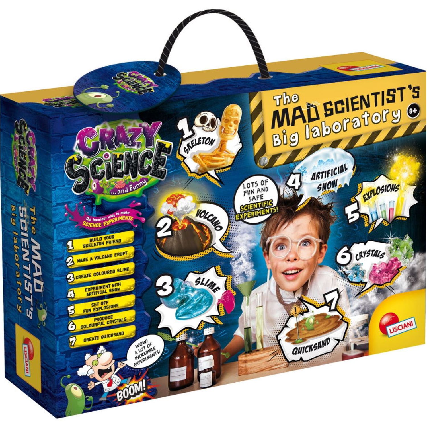 Experimente geniale Lisciani Laboratorul profesorului trasnit LEN77502, 8 - 12 ani (Multicolor) fotografia produsului