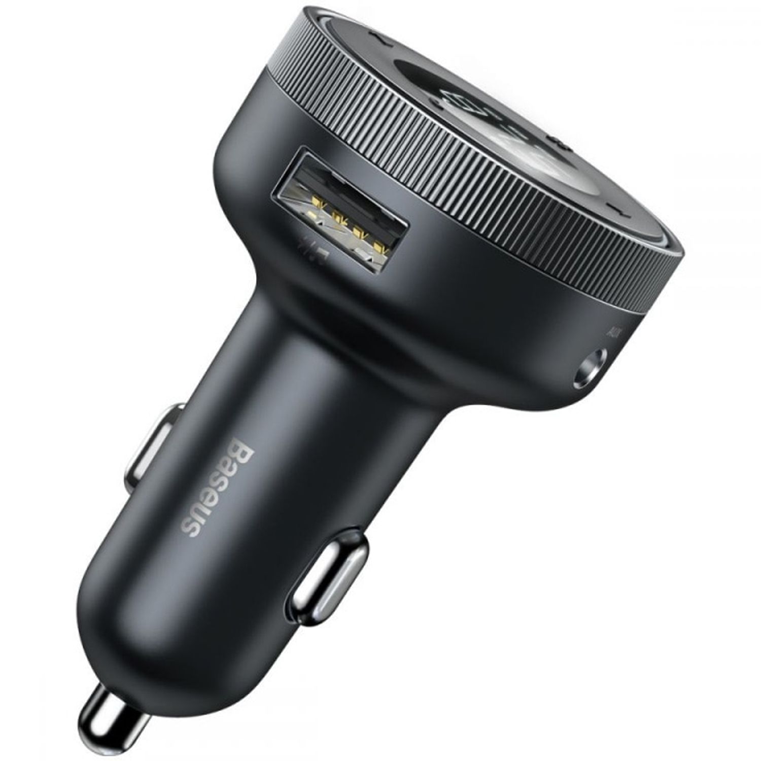 Modulator FM Bluetooth Baseus CCLH-01 Enjoy, Mp3 Player, 2 x USB (Negru) fotografia produsului View 6 L
