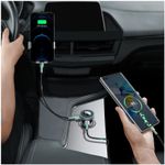 Modulator FM Bluetooth Baseus CCLH-01 Enjoy, Mp3 Player, 2 x USB (Negru) fotografia produsului View 8 S